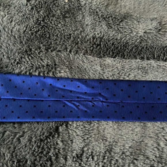 EUC Men’s J Crew Royal Blue/Black Dots Silk Tie - Picture 5 of 6